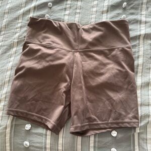 Jockey Brown Bike Shorts High-Waisted Stretchy